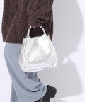 yblancle/ uNzM.LETHER TRIANGLE TOTE ATu g[gobO Vo[ t[