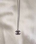 fB[X T CHANEL necklace logo brown rev 02c GfBbg tH[  lbNX Vo[ t[