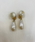 fB[X T CHANEL earring logo pearl drop 93a GfBbg tH[  CO S[h t[