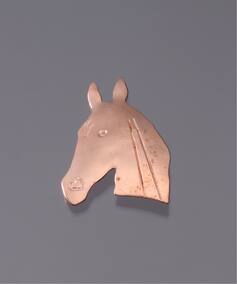 【NORTH WORKS × WEST OVERALLS】COPPER BROOCH HORSE レショップ その他小物 ブラウン フリー