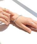 レディース 【HARPO/アルポ】 hand stamped large beveled bracelet フレームワーク ブレスレット・バングル シルバー フリー