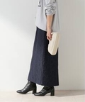 レディース 【AMOMENT】JACQUARD PADDED スカート フレームワーク ロング・マキシ丈スカート ネイビー XS