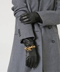 レディース leather gloves ドゥーズィエム クラス 手袋 ブラック フリー