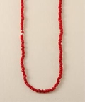 レディース 【DOUGH.】 Beads necklace 65cm ノーブル ネックレス レッド フリー