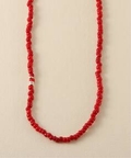 レディース 【DOUGH.】 Beads necklace 50cm ノーブル ネックレス レッド フリー