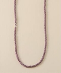レディース 【DOUGH.】 Beads necklace 65cm ノーブル ネックレス パープル フリー