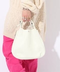 【blancle/ ブランクレ】S.LETHER TRIANGLE TOTE アンサンブル トートバッグ ホワイト フリー