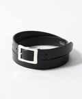 yXOLO JEWERLY / VzRectanglearSilver Buckle with Leather Belt [h[ CY xg ubN M