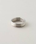 y END CUSTOM JEWELLERS / Gh z3 Stack Silver Ring [h[ CY O Vo[ 190